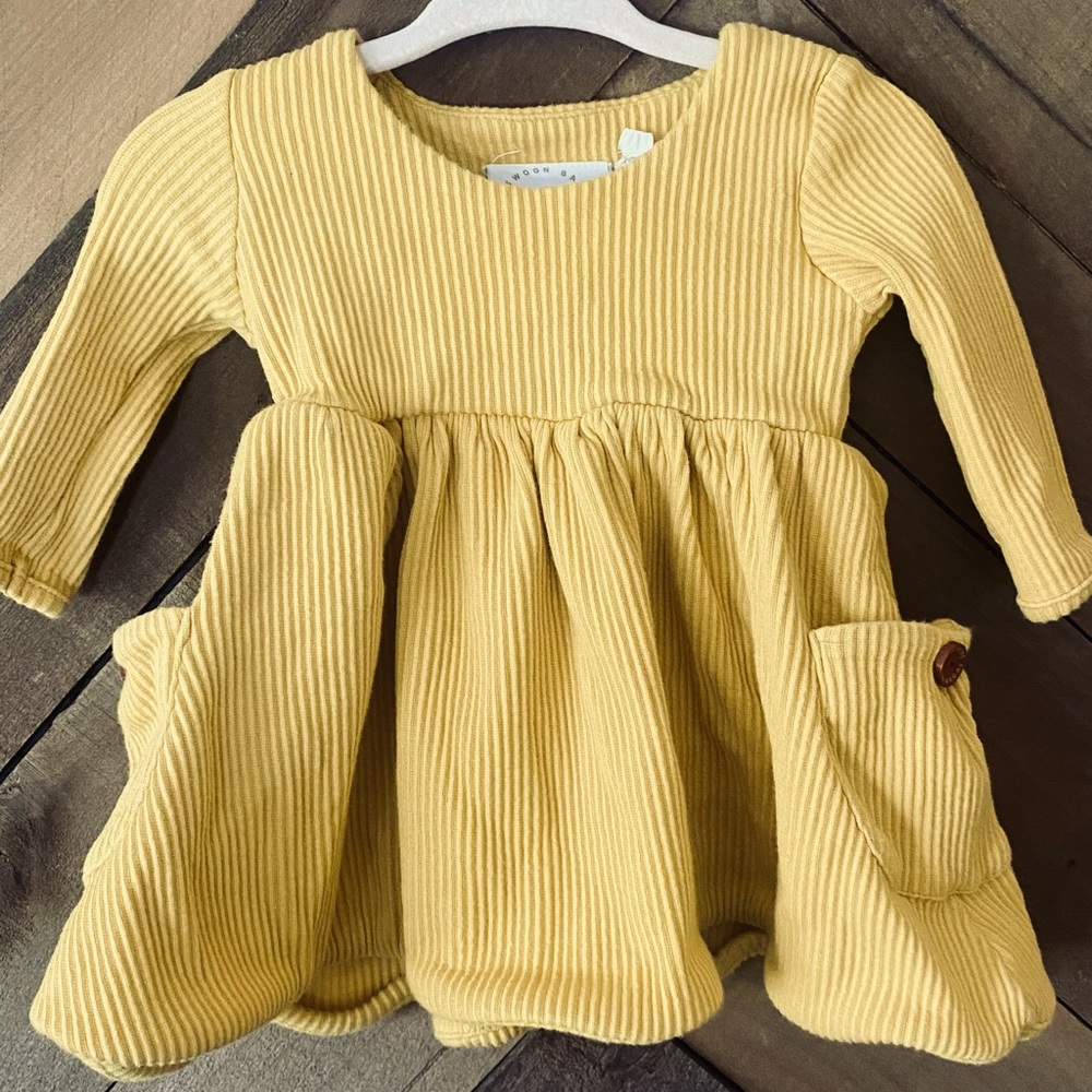 SWOON BABY NB Mustard Yellow Dress With Pockets GREAT CONDITION